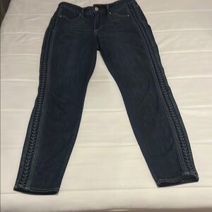 White House Black Market Dark Blue Jeans with Side Detailing